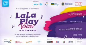 La la play! Cel mai ambițios proiect din Moldova de incluziune a tinerilor prin muzica!
