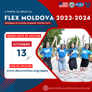 Sesiune ZOOM privind procesul de aplicare la programul de burse FLEX 23-24 pentru elevii din Moldova